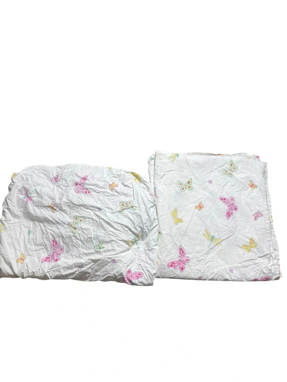 Pottery barn kids full size watercolor butterflies organic cotton sheets